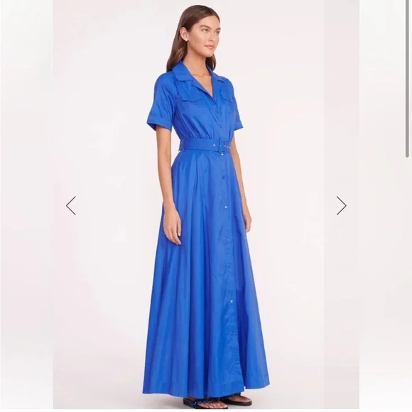 🆕 STAUD Blue Lapis Staud Millie Maxi Long Dress 6 - Picture 2 of 9